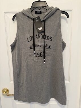Los Angeles Gray Hooded Sleeveless Tank